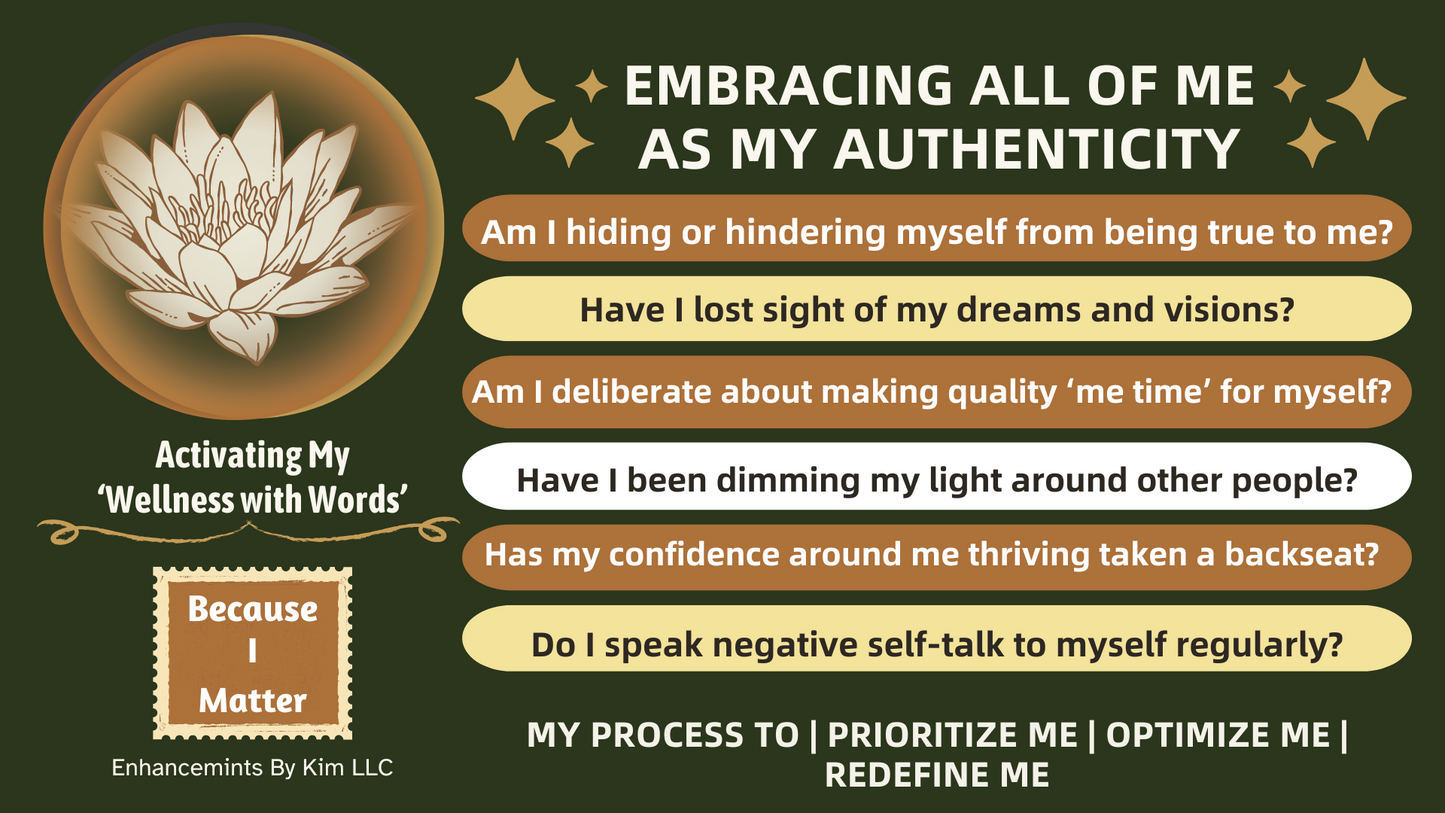 Embracing All of Me as My Authenticity - Activating My 'Wellness with Words'